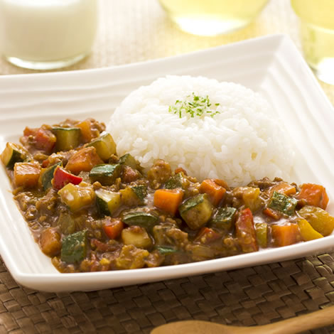 夏野菜のキーマカレー