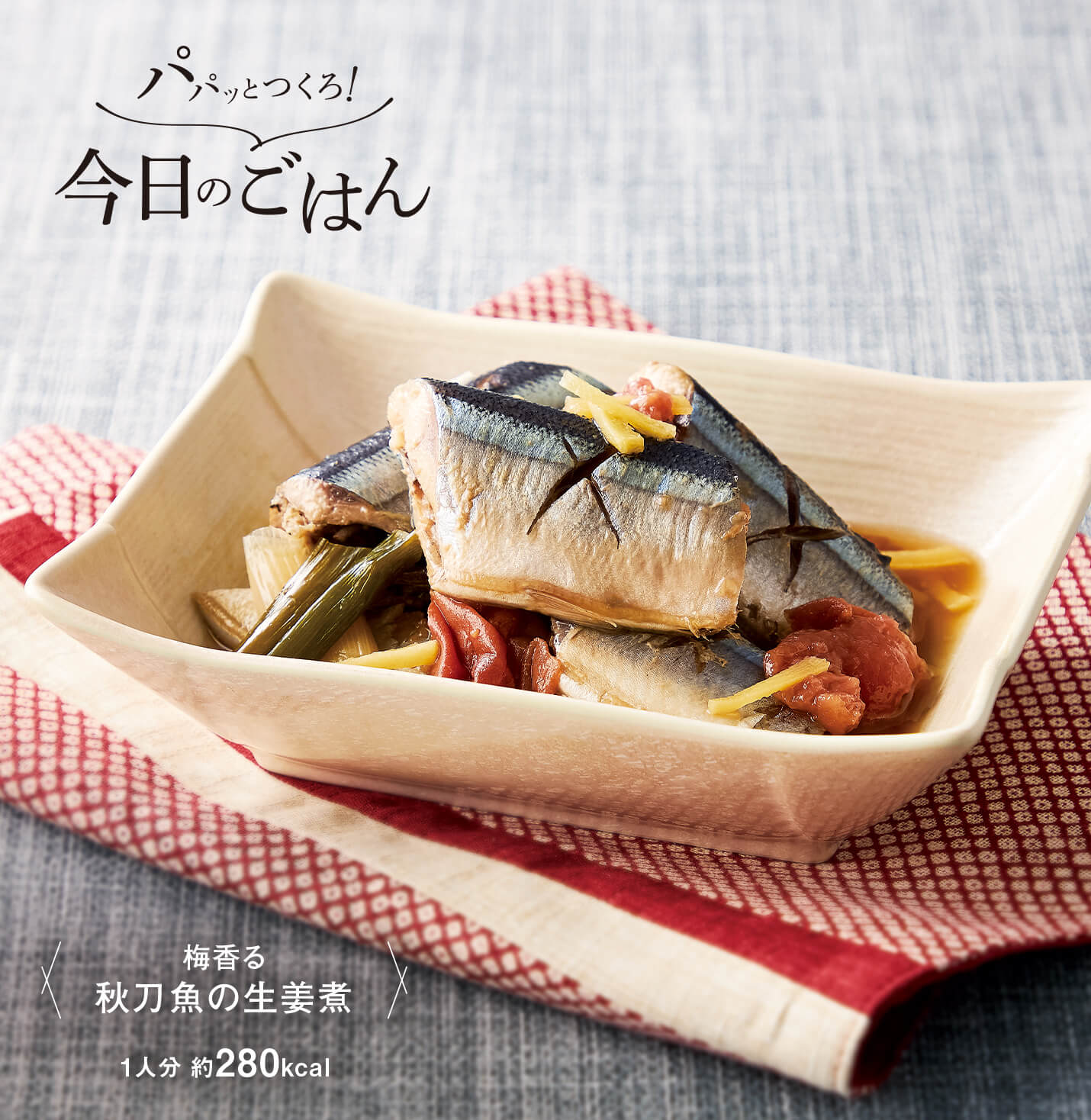 パパッとつくろ！今日のごはん 梅香る秋刀魚の生姜煮